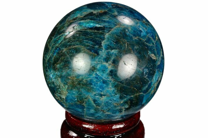 Bright Blue Apatite Sphere - Madagascar #121824